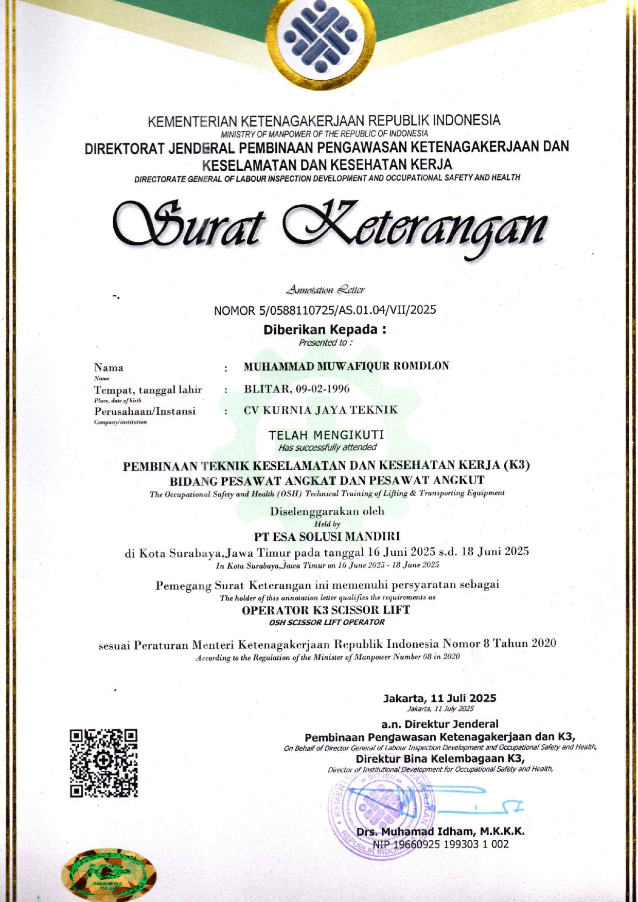 Scissor Lift - Muwafiqur